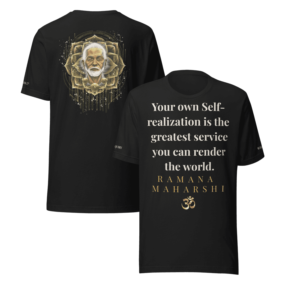 Ramana Tee — Ramana Maharshi front and back mockup